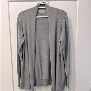 Port Authority Gray Open Front Cardigan Sweater - Women’s XL